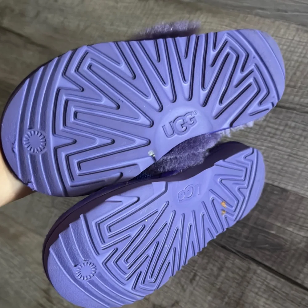 UGG Kids' Sparkly Multicolor and Purple Slippers